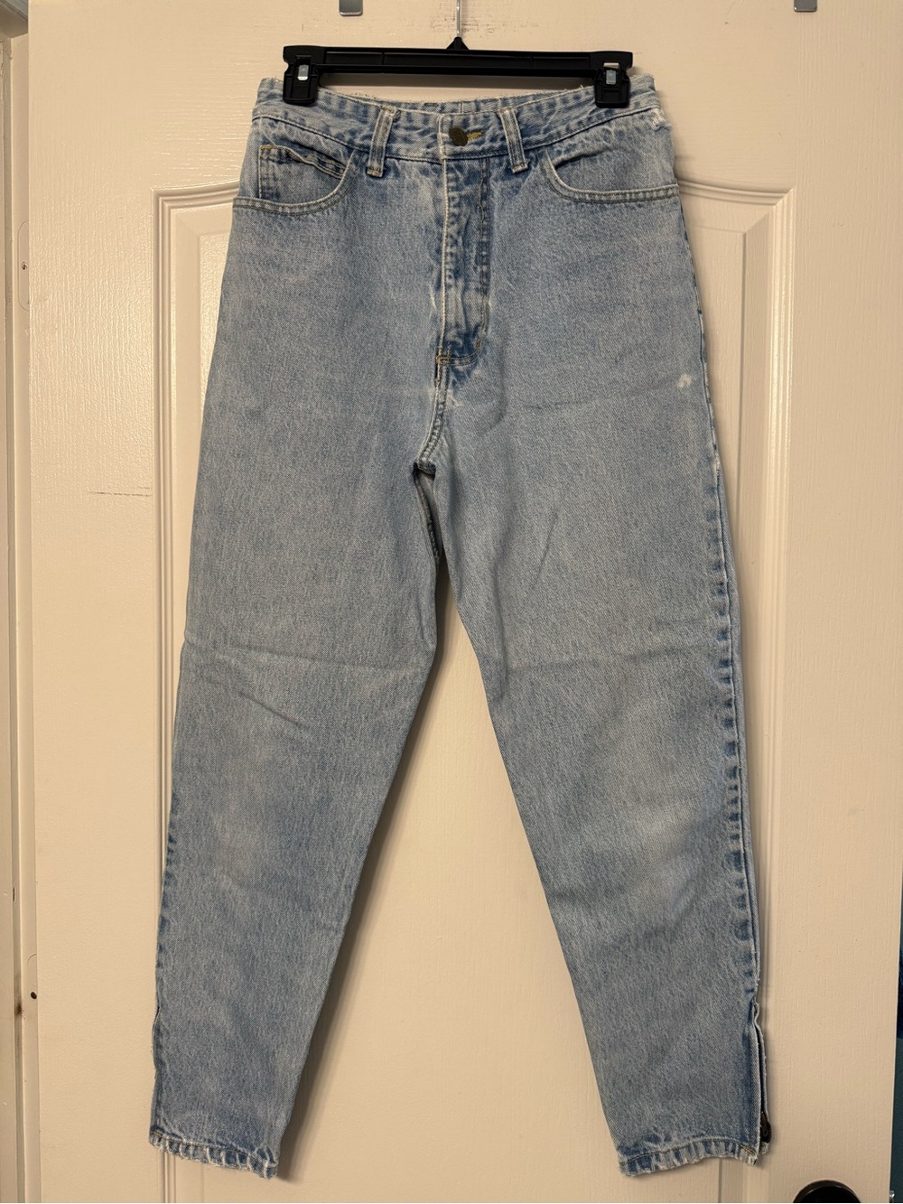 Vintage Guess Georges Marciano USA High Rise Jeans 31 Light Wash Ankle Zip Mom